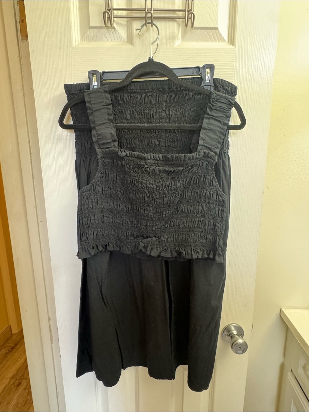 Isabel Maternity by Ingrid & Isabel Black Smocked Maternity Dress